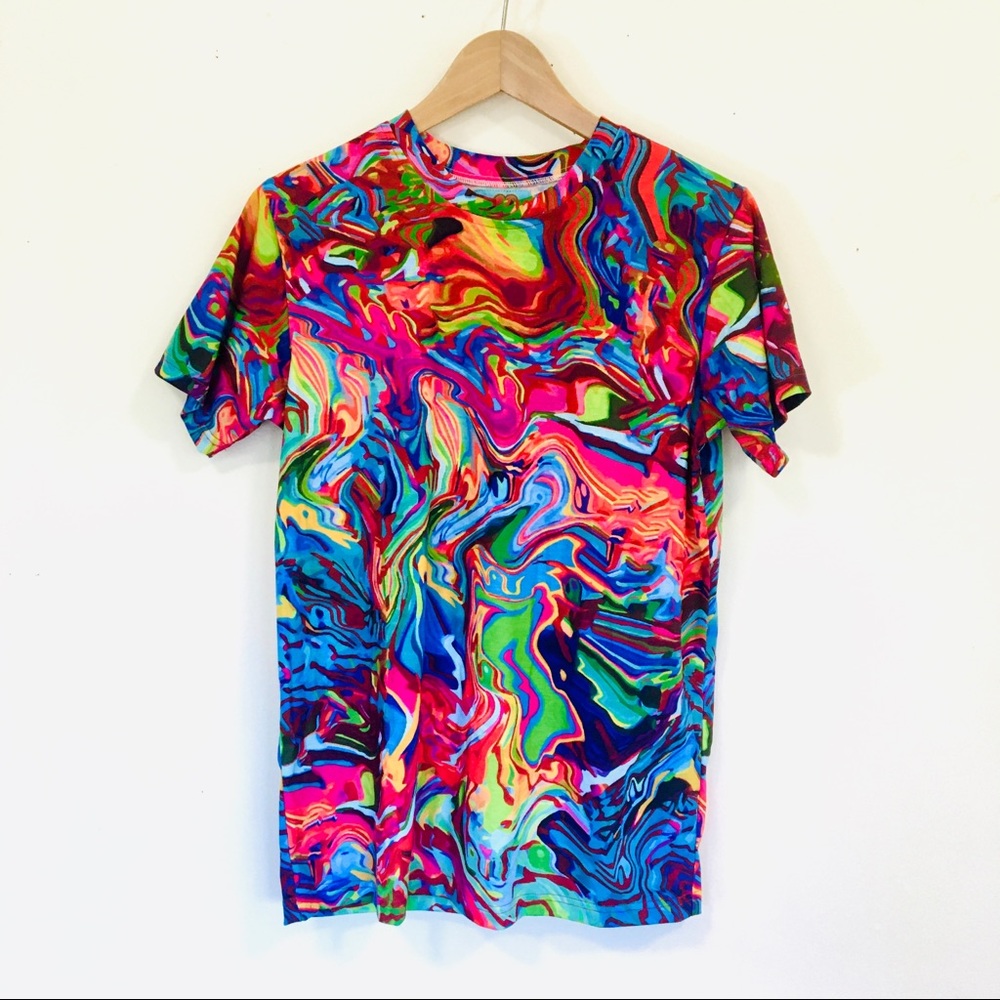 🌈All Over Print Rainbow Tie Dye T- Shirt